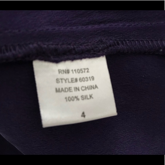 Twelfth Street Cynthia Vincent purple silk dress 4 - Picture 6 of 6